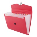 Папка d.rect 5580 А4, 12 отделений, красная