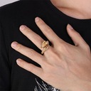 KALEN Creative 3D Dragon Charm prstene na prsty HIp Ho Dominujúci vzor orientálny