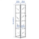 IKEA BLALIDEN / STRIMSAV Skrinka sklenené dvere s osvetlením, biela Kód výrobcu 395.229.56