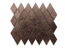 СТЕКЛЯННАЯ МОЗАИКА РОМБ КАРО МЕДНО-КОРИЧНЕВЫЙ МЕТАЛЛИК