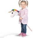 GŁOWA KONIA JEDNOROŻCA PLUSZOWA NA KIJU HOBBY HORSE BEZ DŹWIĘKU Wysokość produktu 78 cm