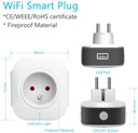 Умная розетка, Wi-Fi (FR) USB-порт Yuanguo