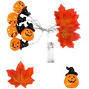 СВЕТОВАЯ ГИРЛЯНДИЯ СВЕТОДИОДНЫЕ ЛАМПЫ 1,5 М ЛИСТЬЯ ОСЕННИЕ ТЫКВЕННЫЕ УКРАШЕНИЯ НА ХЭЛЛОУИН