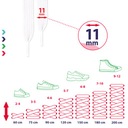 Шнурки белые 120 см, 11 мм, плоские.