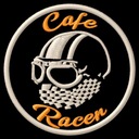 Нашивка на шлем Cafe Racer с вышивкой термофольгой