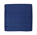 Темно-синий нагрудный платок с геометрическим узором