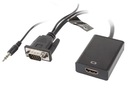 Переходник VGA-HDMI Full HD 60 Гц + аудиоконвертер