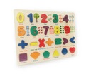 Skladačka čísla učenie počítanie drevená Montessori vzdelávacia tabuľa Hrdina žiadny