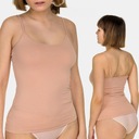 ТОП-БЛУЗКА ЖЕНСКАЯ, ГЛАДКАЯ, НА ЭЛАСТИЧНЫХ ХЛОПКОВЫХ бретельках, БЕЖЕВЫЙ XL.