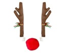 Украшение автомобиля рога и нос оленя Rudolf Decoration Car Zaprzeg