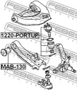 JOINT ROTULE BRAS DE SUSPENSION AVANT SUPÉRIEUR 1220-PORTUPphoto 12