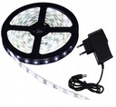 ЛЕНТА СВЕТОДИОДНАЯ ХОЛОДНАЯ ВОДОНЕПРОНИЦАЕМАЯ 5М + БЛОК ПИТАНИЯ