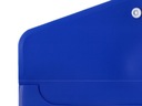 Папка-конверт синего цвета А5 с застежкой-кнопкой.