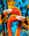 Картина Картина по номерам Оранжевые фламинго 40х50 ИДЕЯ В РАМКЕ