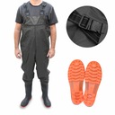 ВЕЙДЕРЫ, РЫБАЛОЧНЫЕ ВЕЙДЕРЫ, УКРЕПЛЕННЫЕ БРЮКИ, ЧЕРНЫЕ РЕЗИНОВЫЕ БОТИНКИ, РАЗМЕР. 42