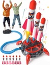 Пенная ракетная катапульта, пусковой насос, подарок для детей 4, 5, 6, 7, 8, 9, 10 лет.