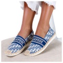 ESPADRYLE SLIP ON DAMSKIE Z NAPISAMI PLECIONE r 40