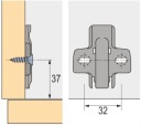 Мебельная петля Hettich Sensys 8645i с плавным закрыванием бегунок CLIP