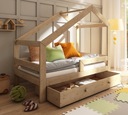 ДЕТСКАЯ КРОВАТЬ С ЯЩИКОМ HOUSE 70X140 ДЕРЕВЯННАЯ ДЕТСКАЯ КРОВАТЬ KBWN