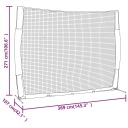 vidaXL Бейсбольная сетка красный и черный 369x107x271 см