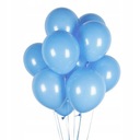Воздушные шары + палочки с корзинками пастельно-голубые для дня рождения 12 шт.