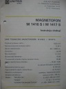 Магнитофон М 1416 и 1417 Мануал Схемы Юнитра ЗРК