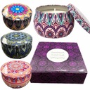 НАТУРАЛЬНЫЕ АРОМАТИЧЕСКИЕ СОЕВЫЕ СВЕЧИ ИЗЫСКАННЫЙ ПОДАРОЧНЫЙ НАБОР 4 ШТ.