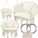 ПОДВЕСНОЙ САДОВЫЙ СТУЛ, КАЧЕЛИ «ГНЕЗДО АИСТА», ДЛЯ САДА ДОМА С ПОДУШКОЙ