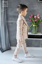 CHLAPČENSKý oblek s kockovaným bavlneným vzorom 140 146 béžový Pohlavie chlapci