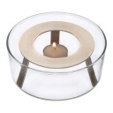 Круглый стеклянный подогреватель чая SIMAX
