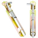 Защелка для замка ворот с пружиной