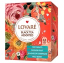 Набор черного чая LOVARE, 4 вкуса, 32 конверта