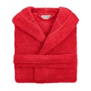 DAMSKI SZLAFROK BAWEŁNIANY Z KAPTUREM CZERWONY XXL