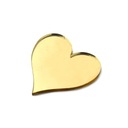 Сердце Сердце Золото Зеркало Оргстекло 3х3 см