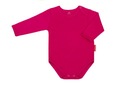 BODY NIEMOWLĘCE 62 DŁUGI RĘKAW DLA NOWORODKA BAWEŁNIANE GŁADKIE FUKSJA