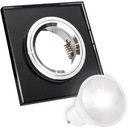 OCZKO KWADRATOWE SZKLANE SUFITOWE OPRAWKA LAMPKA LED OCZKO LED OPRAWA GU10