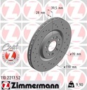 110.2217.52 ZIM DISCO FRENOS ALFA 159 2.4JTDM-3.2JTS 05-> /330X28/ PARTE DELANTERA 