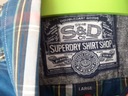 SUPERDRY-SUPER KOSZULA L KM1 Wzór dominujący kratka