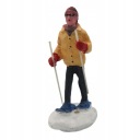 ДЕРЕВНЯ РОЖДЕСТВЕНСКАЯ СЦЕНА ВОЛШЕБНАЯ ФИГУРКА ЛЫЖНИК