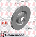 DISCOS ZAPATAS PARTE DELANTERA ZIMMERMANN VW GOLF VII 