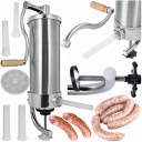 НАПОЛНИТЕЛЬ МЯСНАЯ МАШИНА КОЛБАСНАЯ KABANOSOW 4X ВОРОНКИ ПОРШЕНЬ ТВЕРДАЯ СТАЛЬ