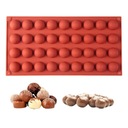 ФОРМА СИЛИКОНОВАЯ ПОЛУСФЕРЫ 36 шт ШАРИКИ ДЛЯ ШОКОЛАДА И ПРРАЛИНЕ 889