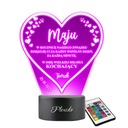 3D светодиодный ночник Подарок на годовщину отношений Ваша надпись Имя Дата Гравировка