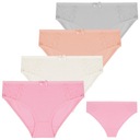 ТРУСИКИ ЖЕНСКИЕ ИЗ ХЛОПКА С КРУЖЕВОМ, БЕЗ РИСУНКА, ЭЛАСТИЧНЫЙ MORAJ, размер XXL, 4 шт.