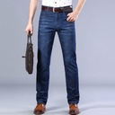 Pánske džínsy jednoduchého strihu, rovné, široké Zapínanie žiadne