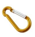АЛЮМИНИЕВЫЙ КРАБИНЕР 8X80 AL ЖЕЛТЫЙ БРЕЛОК ДЛЯ КЛЮЧЕЙ