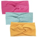 НАБОР ИЗ 3 ШИРОКИХ ПРУЖИННЫХ ОБОДОК ДЛЯ ДЕВОЧКИ РОЗОВЫЙ ЖЕЛТЫЙ МЯТА