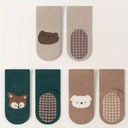 Ponožky protišmyková detská bavlnená podrážka s ABS 86-92 1-2L Dominujúca farba zelená
