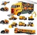 ЭВАКУАТОР-ПУСКОВОЙ НАБОР ИЗ 12 СТРОИТЕЛЬНЫХ АВТОМОБИЛЕЙ АВТОМОБИЛЬНЫЙ ВЕРТОЛЕТ