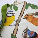 Taška s vtákmi – bavlnená sieťovina s potlačou Druh nákupný